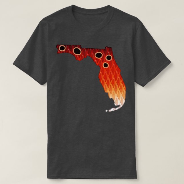 Florida Redfish Colours Red Drum Inspired Colour P T-Shirt (Design Front)