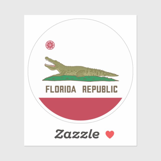 Florida Republic Alligator Flag Crocodile (Sheet)