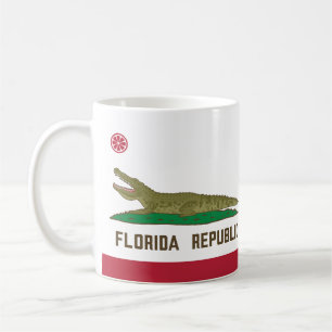 Florida Republic Alligator Flag Crocodile Coffee Mug