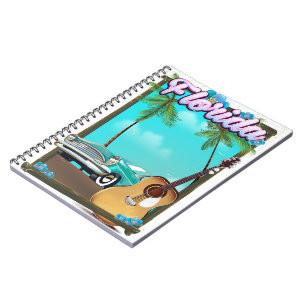 Florida Retro style travel poster Notebook