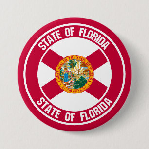 Florida Round Emblem 7.5 Cm Round Badge