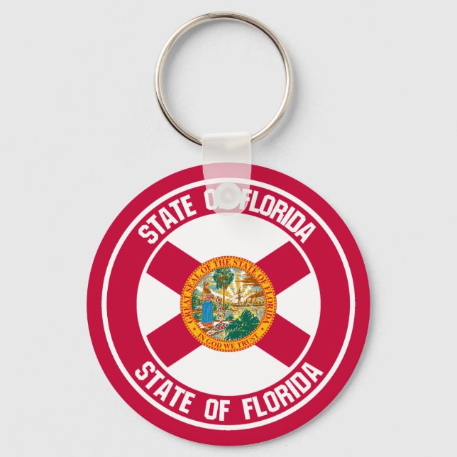 Florida Round Emblem Key Ring (Front)