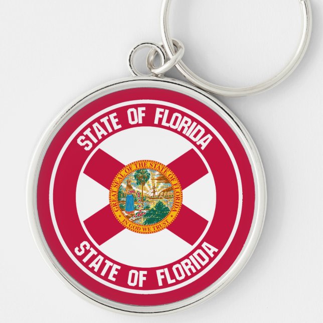 Florida Round Emblem Key Ring (Front)