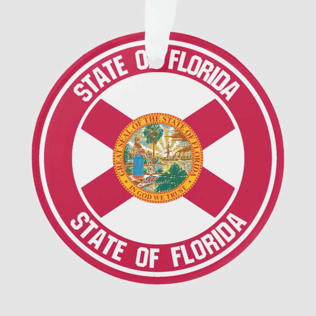 Florida Round Emblem Ornament (Front)