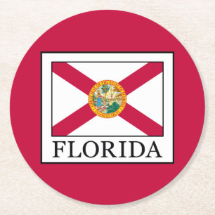 Florida Round Paper Coaster
