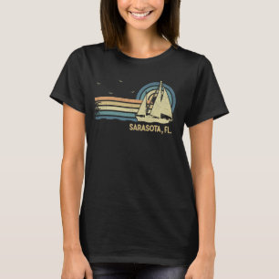 Florida Sarasota Sailing Vintage Sailboat Summer S T-Shirt