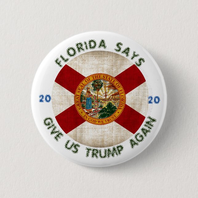 Florida says 6 cm round badge (Front)