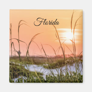Florida Sea Oats Sunrise Magnet
