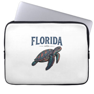 Florida Sea Turtle Vintage Engraving Graphic_1 Laptop Sleeve