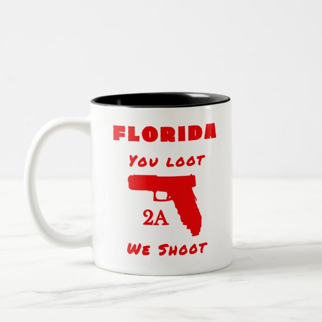 Florida Second Amendment Freedom Two-Tone Coffee Mug (Left)