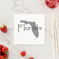 Florida Shaped Grey Chalkboard Floridian Party