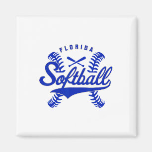 Florida Softll Vintage Mens Kids Team Retro Softll Magnet