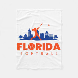 Florida Softll Vintage Minimalist Retro Softll Lov Fleece Blanket