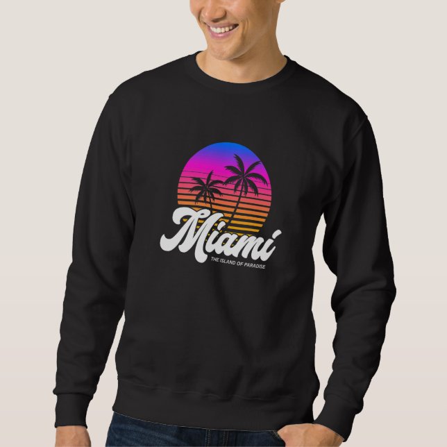 Florida Souvenir Miami   Sweatshirt (Front)