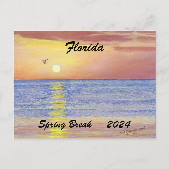 FLORIDA SPRING BREAK 2024 POSTCARD (Front)