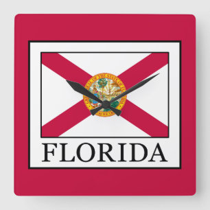 Florida Square Wall Clock