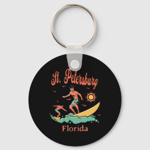 Florida St. Petersburg Fl Surfer Surfing Beach Fis Key Ring