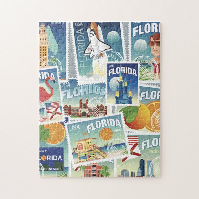 Florida Stamps Jigsaw Puzzle (Vertical)