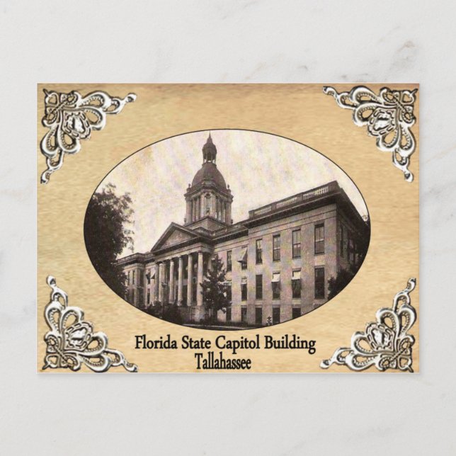 Florida State Capitol Building Old Postcard (Front)