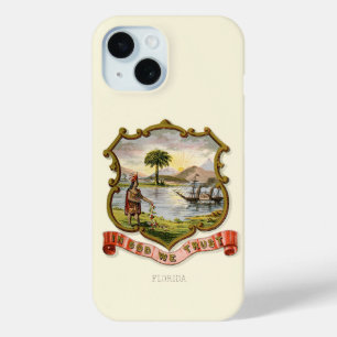 Florida state coat of arms (1876) iPhone 15 case