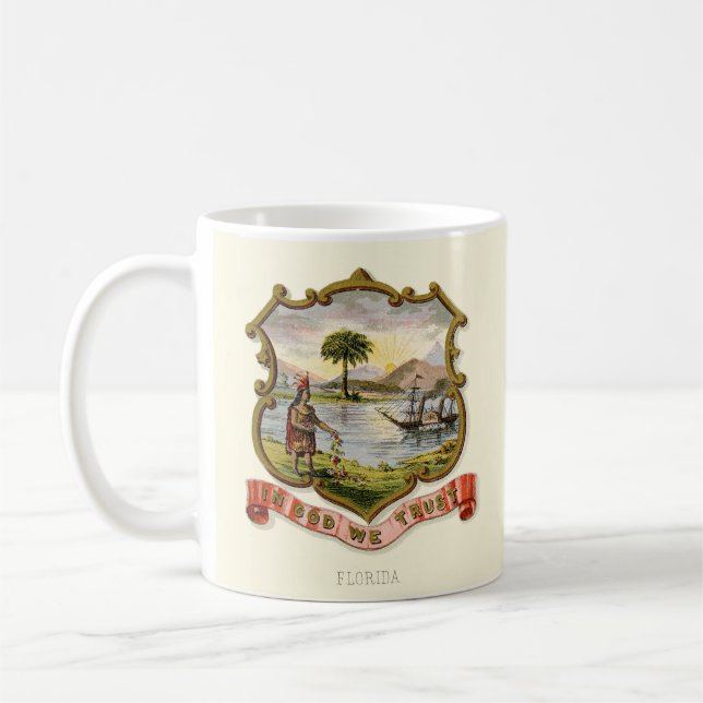 Florida state coat of arms (1876) coffee mug (Left)