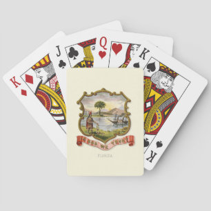 Florida state coat of arms (1876) playing cards