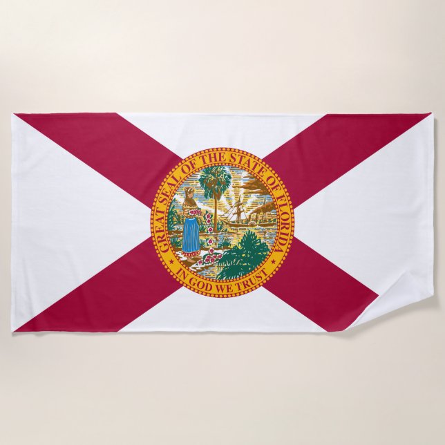 Florida State Flag Beach Towel (Front)