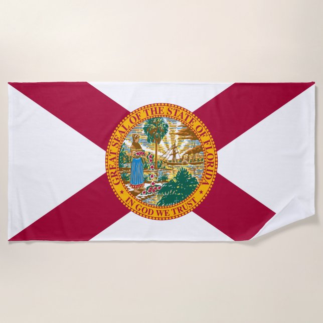 Florida State Flag Beach Towel (Front)