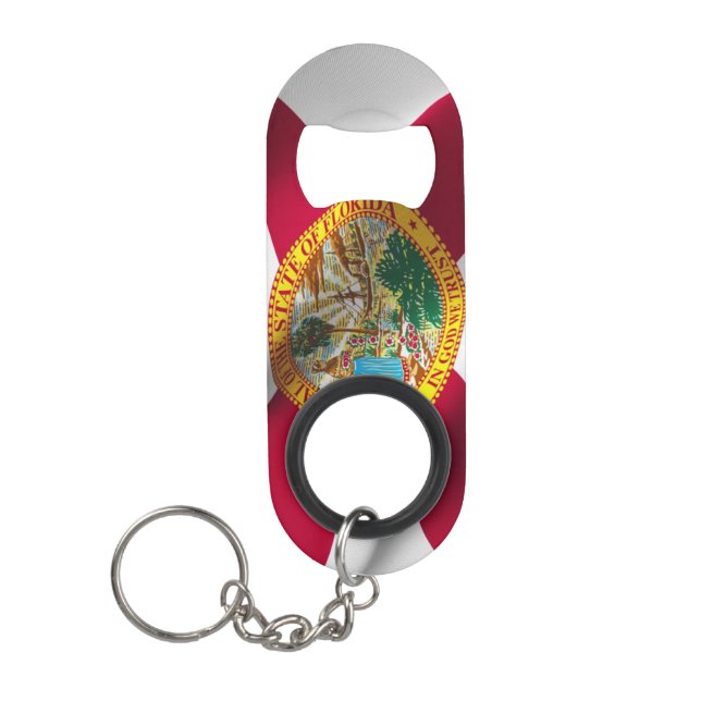 Florida State Flag Bottle Keychain (Front)