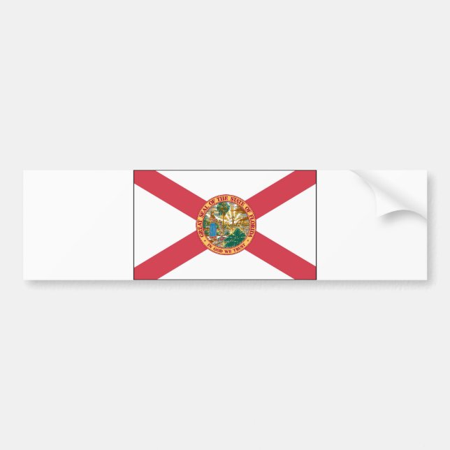 Florida State Flag Bumper Sticker (Front)