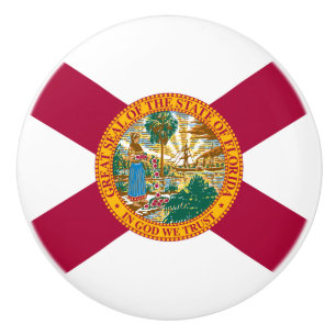 Florida State Flag Ceramic Knob