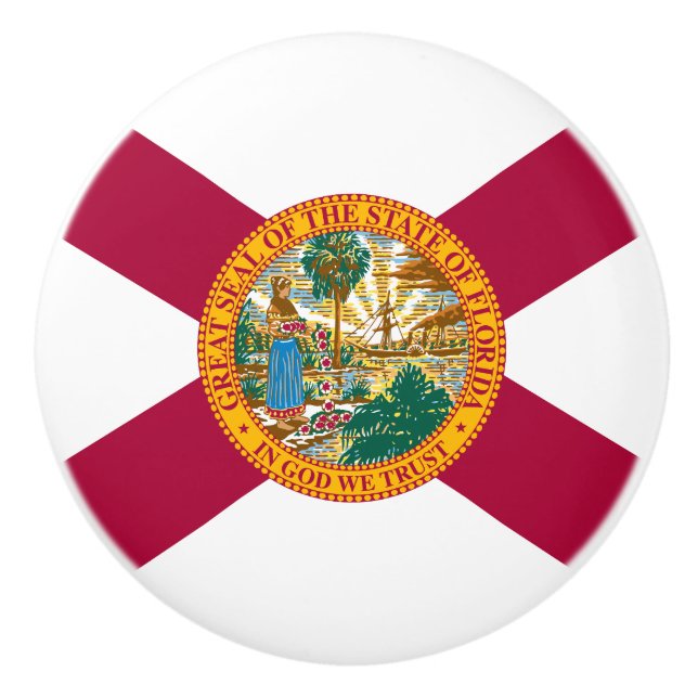 Florida State Flag Ceramic Knob (Front)