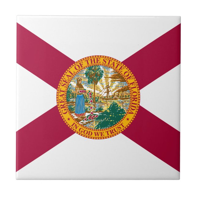 Florida State Flag Ceramic Tile (Front)