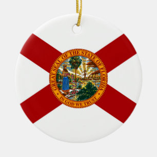 Florida State Flag Ceramic Tree Decoration
