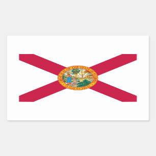 Florida State Flag Design Rectangular Sticker