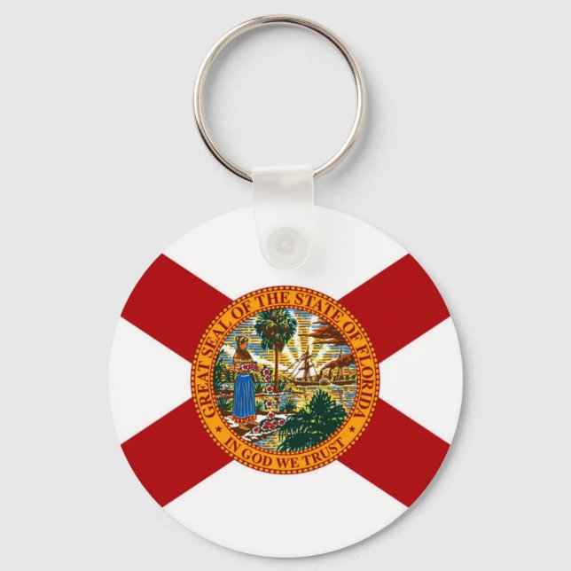 Florida State Flag Key Ring (Front)