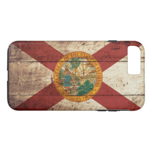 Florida State Flag on Old Wood Grain iPhone 8 Plus/7 Plus Case
