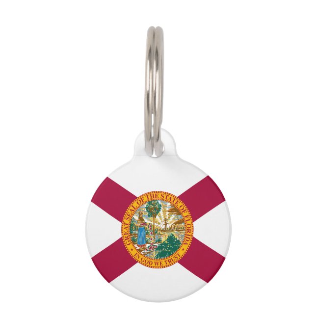 Florida State Flag Pet Tag (Back)