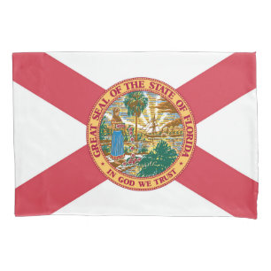 Florida State Flag Print Patriotc Pillowcase