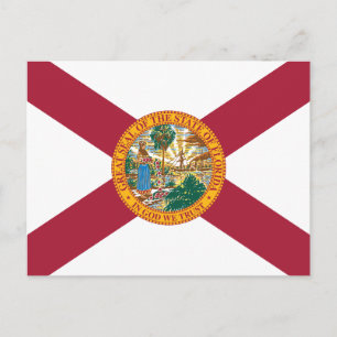 Florida State Flag Sunshine State Seal Postcard