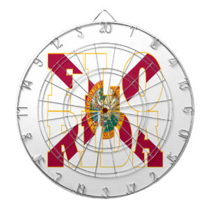 Florida state flag text dartboard