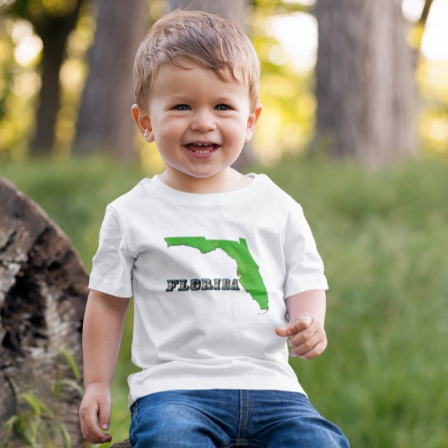 Florida State Map and Text Baby T-Shirt (Florida State Map and Text Baby T-Shirt)