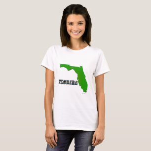 Florida State Map and Text Womens T-Shirt