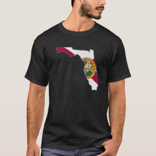 FLORIDA STATE MAP FLORIDA FL Flag Roots Men Women T-Shirt