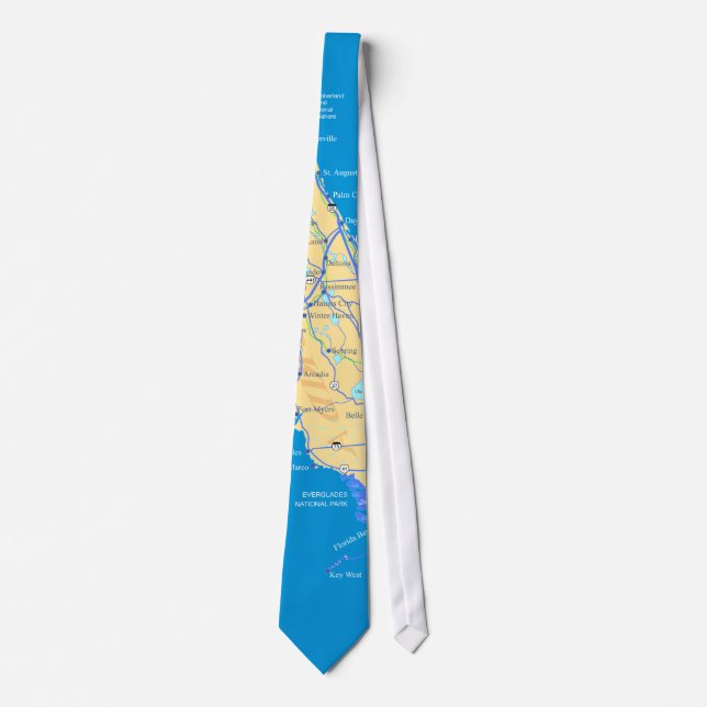 Florida state map tie (Front)
