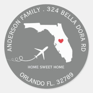 FLORIDA State   New Home Address Label Sticker