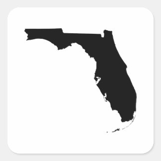Florida State Outline Square Sticker