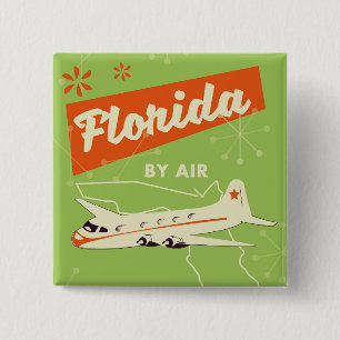 Florida State retro poster. 15 Cm Square Badge