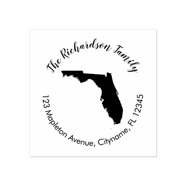 Florida state return address rubber stamp (Imprint)