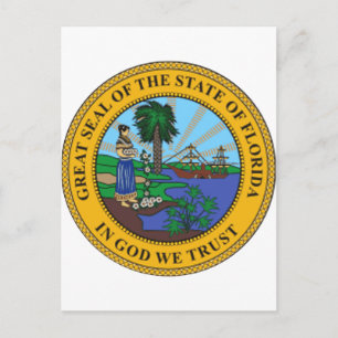 Florida State Seal Postcard